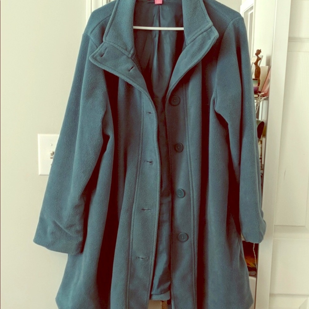Fleece swing coat. Size 18-20